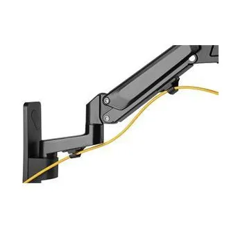 DIGITUS univerzální Nástěnný držák monitoru s jednou plynovou pružinou 43", max. 23 V kg, černý VESA 75x100