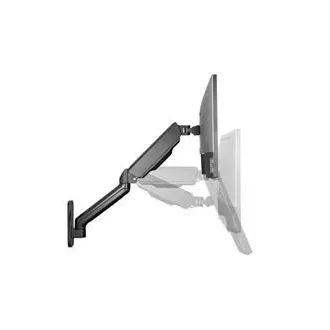 DIGITUS Nástěnný držák pro monitory s jednou plynovou pružinou, 32", max. 9 kg, černý VESA 75x100