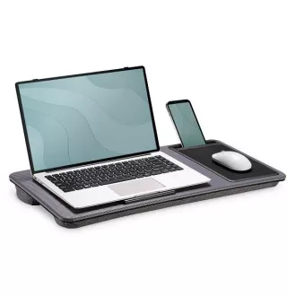 DIGITUS Notebookový stůl / pracovní stanice do 17", slot pro mobilní telefon, podložka pod myš