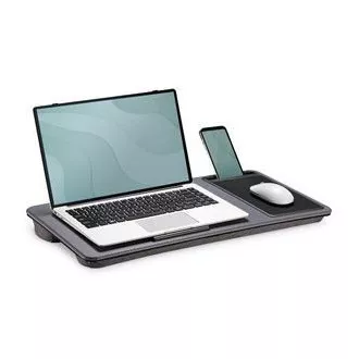 DIGITUS Notebookový stůl / pracovní stanice do 17", slot pro mobilní telefon, podložka pod myš