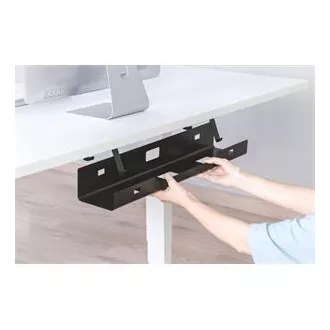 DIGITUS Lišta pro vedení kabelů pod stolem, černá