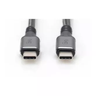 DIGITUS Připojovací kabel USB 4, TypeC na TypeC, AL-Housing PP Braid 4K@60Hz, PD3.0, 20Gbits/s, 3m, bl.