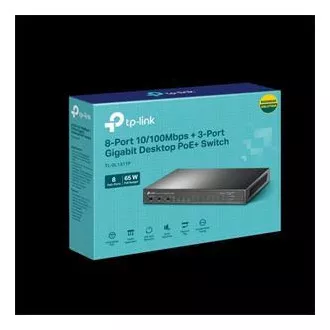 TP-Link Switch TL-SL1311P 8x LAN/PoE+, 2x GLAN, 1x SFP , 65W