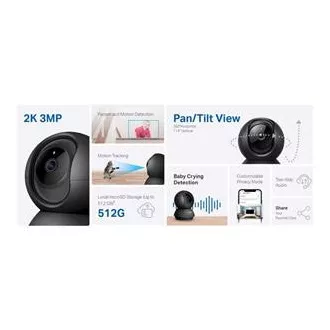 TP-Link Tapo C211 - IP kamera s naklápěním a WiFi, 3MP (2304 x 1296), ONVIF