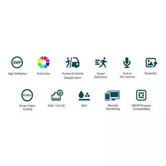 TP-Link VIGI C330(2.8mm) Bullet kamera, 3MP, 2.8mm, Full-Color