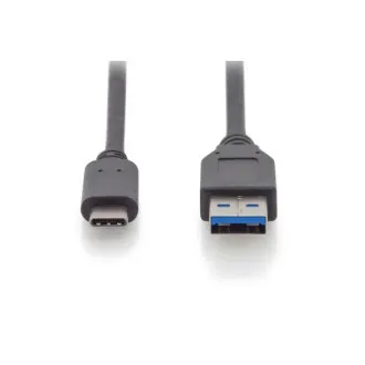 Digitus Připojovací kabel USB typu C, typ C na A M/M, 1,0 m, všechny funkce, Gen2, 3A, 10 GB, verze 3.1, CE, bl
