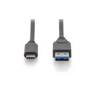 Digitus Připojovací kabel USB typu C, typ C na A M/M, 1,0 m, všechny funkce, Gen2, 3A, 10 GB, verze 3.1, CE, bl