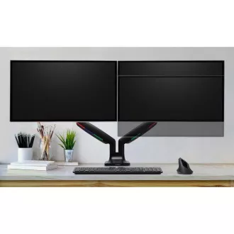Kensington One-Touch Height Adjustable Dual Monitor Arm - Black
