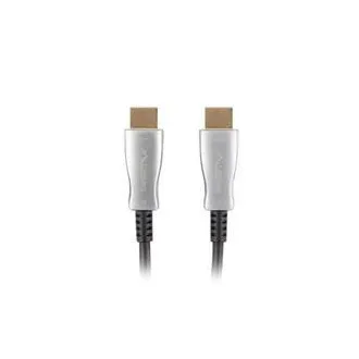 LANBERG Aktivní optický kabel High Speed with Ethernet 2.0, 4K@60Hz, M/M, délka 30m, černý, zlacené konektory