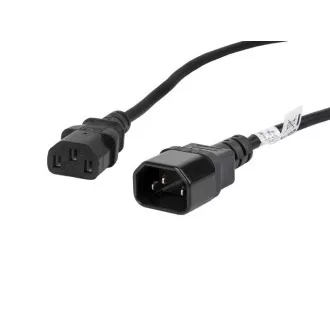 LANBERG IEC 320 C13 na C14 kabel 1.8M VDE černý