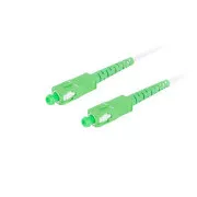 LANBERG optický patch cord SM SC/APC-SC/APC simplex 20m LSZH G657A2 průměr 3mm, barva bílá
