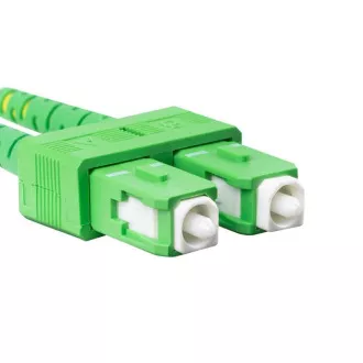 LANBERG optický patch cord SM SC/APC-SC/APC duplex 1m LSZH G657A1 průměr 3mm, barva žlutá