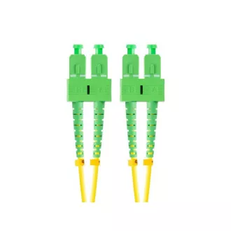 LANBERG optický patch cord SM SC/APC-SC/APC duplex 1m LSZH G657A1 průměr 3mm, barva žlutá