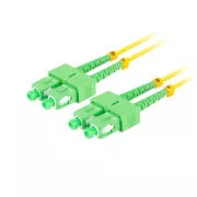 LANBERG optický patch cord SM SC/APC-SC/APC duplex 15m LSZH G657A1 průměr 3mm, barva žlutá