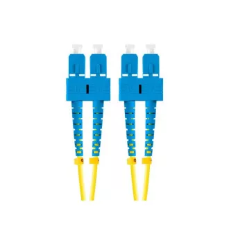 LANBERG optický patch cord SM SC/UPC-SC/UPC duplex 2m LSZH G657A1 průměr 3mm, barva žlutá