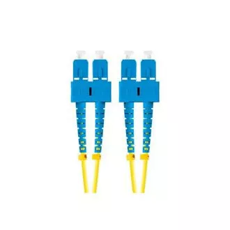 LANBERG optický patch cord SM SC/UPC-SC/UPC duplex 2m LSZH G657A1 průměr 3mm, barva žlutá