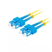 LANBERG optický patch cord SM SC/UPC-SC/UPC duplex 5m LSZH G657A1 průměr 3mm, barva žlutá