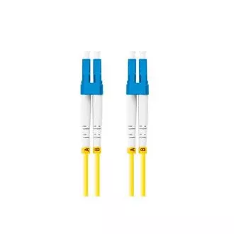 LANBERG optický patch cord SM LC/UPC-LC/UPC duplex 5m LSZH G657A1 průměr 3mm, barva žlutá