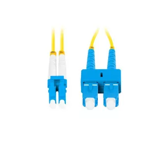 LANBERG optický patch cord SM SC/UPC-LC/UPC duplex 5m LSZH G657A1 průměr 3mm, barva žlutá