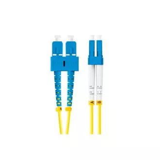 LANBERG optický patch cord SM SC/UPC-LC/UPC duplex 5m LSZH G657A1 průměr 3mm, barva žlutá