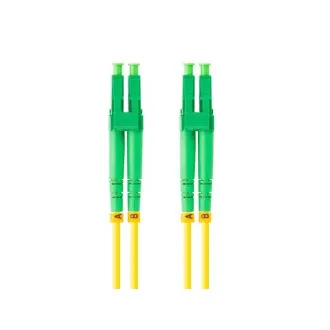 LANBERG optický patch cord SM LC/APC-LC/APC duplex 2m LSZH G657A1 průměr 3mm, barva žlutá