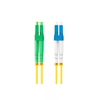 LANBERG optický patch cord SM LC/APC-LC/UPC duplex 2m LSZH G657A1 průměr 3mm, barva žlutá