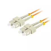 LANBERG optický patch cord MM SC/UPC-SC/UPC duplex 5m LSZH OM2 50/125 průměr 3mm, barva oranžová