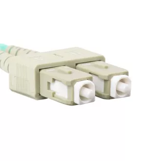 LANBERG optický patch cord MM SC/UPC-SC/UPC duplex 2m LSZH OM3 50/125 průměr 3mm, barva cyan LANBERG optický patch cord MM SC/UPC-SC/UPC duplex 2m LSZH OM3 50/125 průměr 3mm, barva cyan