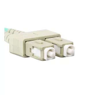 LANBERG optický patch cord MM SC/UPC-SC/UPC duplex 2m LSZH OM3 50/125 průměr 3mm, barva cyan LANBERG optický patch cord MM SC/UPC-SC/UPC duplex 2m LSZH OM3 50/125 průměr 3mm, barva cyan