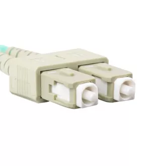 LANBERG optický patch cord MM SC/UPC-SC/UPC duplex 3m LSZH OM3 50/125 průměr 3mm, barva cyan