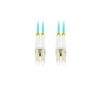 LANBERG optický patch cord MM LC/UPC-LC/UPC duplex 1m LSZH OM3 50/125 průměr 3mm, barva cyan