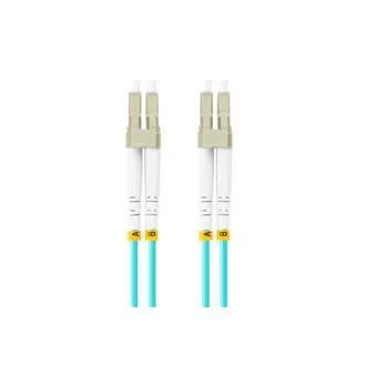 LANBERG optický patch cord MM LC/UPC-LC/UPC duplex 1m LSZH OM3 50/125 průměr 3mm, barva cyan