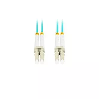 LANBERG optický patch cord MM LC/UPC-LC/UPC duplex 3m LSZH OM3 50/125 průměr 3mm, barva cyan