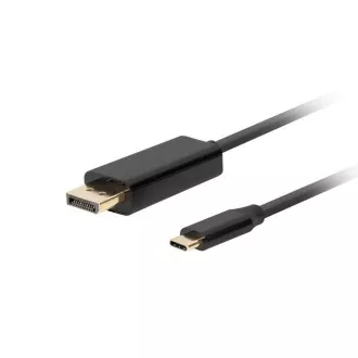 Lanberg USB-C(M)->DisplayPort(M) kabel 1m 4K 60Hz černá Lanberg USB-C(M)->DisplayPort(M) kabel 1m 4K 60Hz černá