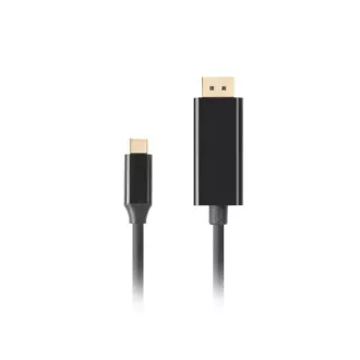 Lanberg USB-C(M)->DisplayPort(M) kabel 1m 4K 60Hz černá Lanberg USB-C(M)->DisplayPort(M) kabel 1m 4K 60Hz černá