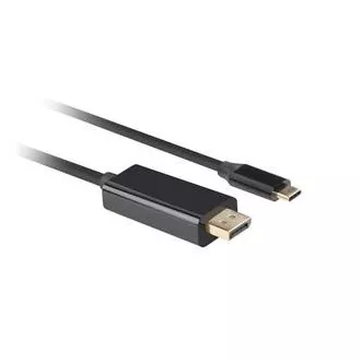 Lanberg USB-C(M)->DisplayPort(M) kabel 1m 4K 60Hz černá Lanberg USB-C(M)->DisplayPort(M) kabel 1m 4K 60Hz černá