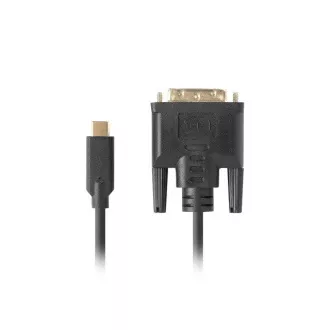 Lanberg USB-C(M)->DVI-D(24+1)(M) kabel 1m černá