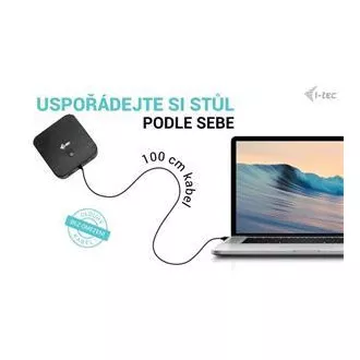 I-tec USB-C HDMI + Dual DP Docking Station with Power Delivery 100 W + i-tec Universal Charger 112 W