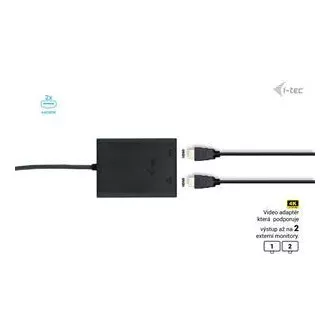 I-tec USB-C Dual 4K/60Hz (single 8K/30Hz) HDMI Video Adapter I-tec USB-C Dual 4K/60Hz (single 8K/30Hz) HDMI Video Adapter