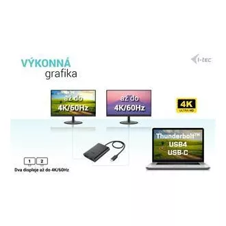 I-tec USB-C Dual 4K/60Hz (single 8K/30Hz) HDMI Video Adapter I-tec USB-C Dual 4K/60Hz (single 8K/30Hz) HDMI Video Adapter