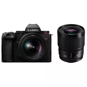 Panasonic Lumix DC-S5 Mark II + Lumix S 20-60 mm f/3,5-5,6 Macro O.I.S. + Lumix S 50 mm f/1,8 DSLM, 24,2 Mpx, černá Panasonic Lumix DC-S5 Mark II + Lumix S 20-60 mm f/3,5-5,6 Macro O.I.S. + Lumix S 50 mm f/1,8 DSLM, 24,2 Mpx, černá