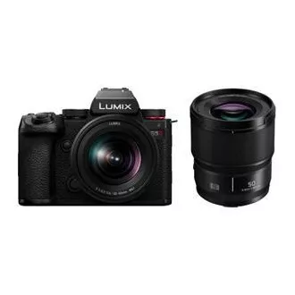 Panasonic Lumix DC-S5 Mark II + Lumix S 20-60 mm f/3,5-5,6 Macro O.I.S. + Lumix S 50 mm f/1,8 DSLM, 24,2 Mpx, černá Panasonic Lumix DC-S5 Mark II + Lumix S 20-60 mm f/3,5-5,6 Macro O.I.S. + Lumix S 50 mm f/1,8 DSLM, 24,2 Mpx, černá