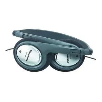 Panasonic RP-HT090E-H, drátové sluchátka, přes hlavu, 3,5mm jack, 6,3mm jack, kabel 5m, ovládání hlasitosti, šedá