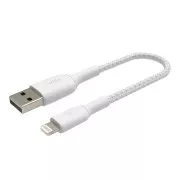 Belkin BOOST CHARGE™ Lightning/USB-A kabel, 15cm, bílý - odolný