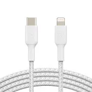 Belkin BOOST CHARGE™ Lightning/USB-C kabel, 2m, bílý - odolný