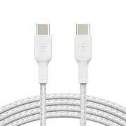 Belkin BOOST CHARGE™ USB-C/USB-C kabel, 1m, bílý - odolný