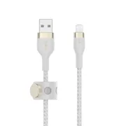 Belkin BOOST CHARGE™ Lightning/USB-A kabel, 2m, bílý - odolný PRO Flex