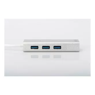 DIGITUS USB 3.0 HUB, 3 porty a Gigabit LAN adaptér 3xUSB A / F, 1xUSB A / M, 1xRJ45 LAN, Win / Mac OS DIGITUS USB 3.0 HUB, 3 porty a Gigabit LAN adaptér 3xUSB A / F, 1xUSB A / M, 1xRJ45 LAN, Win / Mac OS