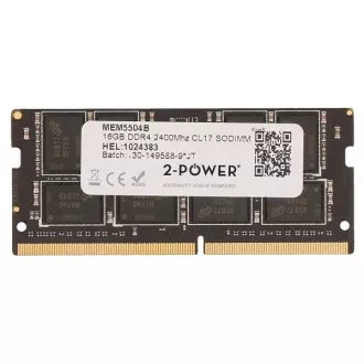 2-Power 16GB PC4-19200S 2400MHz DDR4 CL17 Non-ECC SoDIMM 2Rx8 (DOŽIVOTNÍ ZÁRUKA) 2-Power 16GB PC4-19200S 2400MHz DDR4 CL17 Non-ECC SoDIMM 2Rx8 (DOŽIVOTNÍ ZÁRUKA)