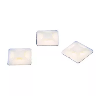 Fixapart CTMB 01 - samolepící příchytka pro stahovací pásky 3.6mm, 19x19mm, bílá